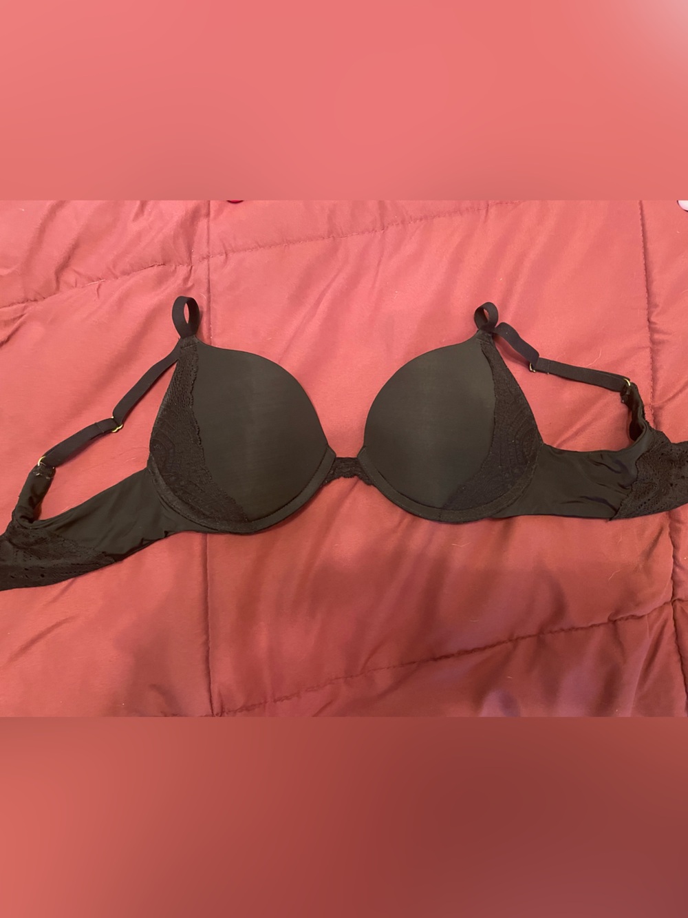 Pepper Black Lace-Trim T-Shirt Bra